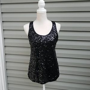 Forever 21 Sequined racerback tank medium